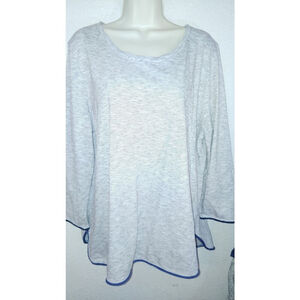 Talbots Long Sleeve Women's Shirt Blue & White Striped Sz Xl